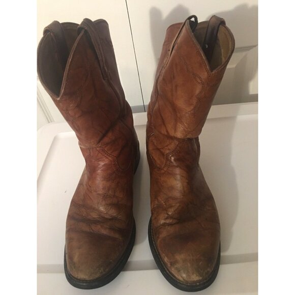 Ariat Brown‎ Leather Boots Men’s Sz 8 D Style No 35503 - Picture 1 of 10